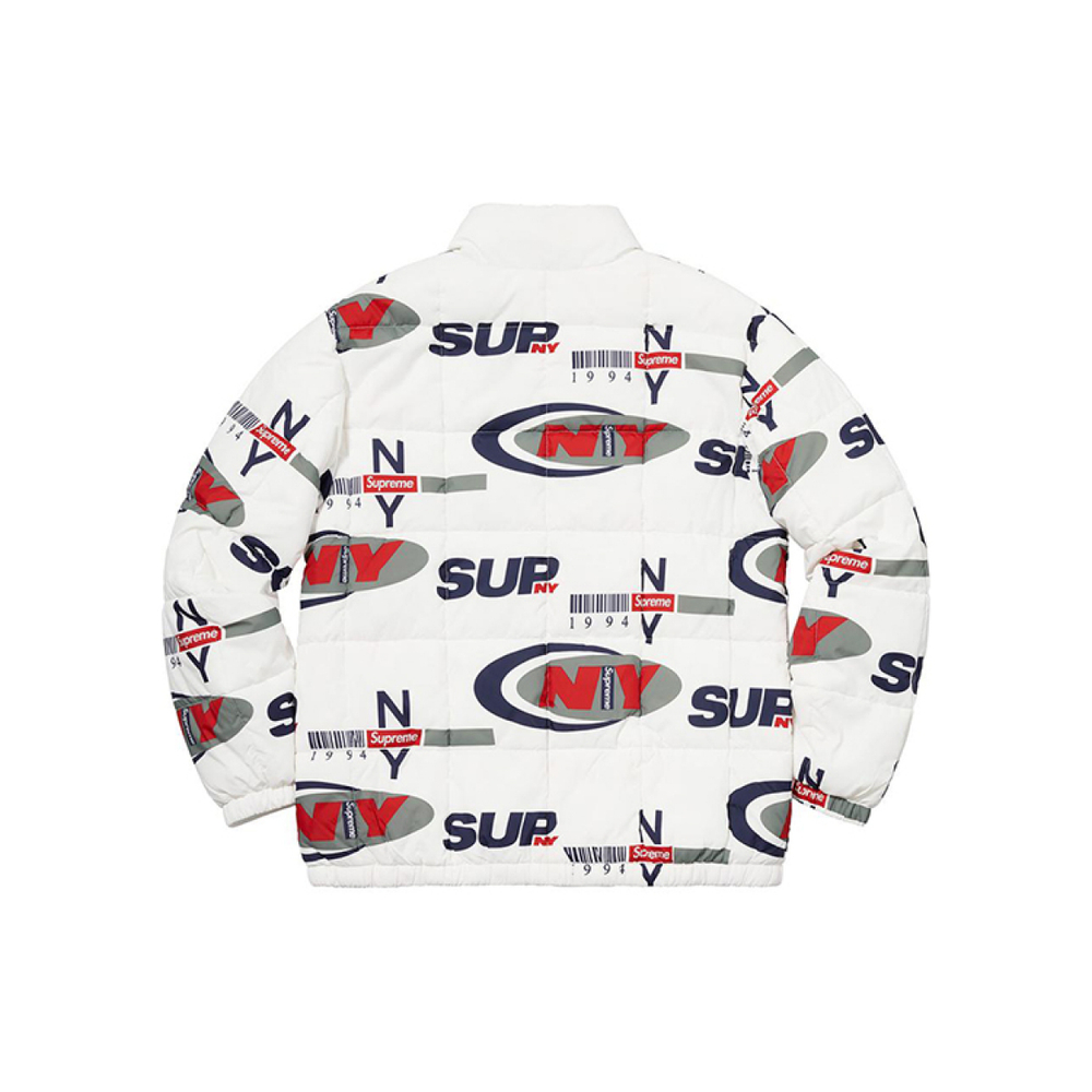 Supreme FW18 NY Reversible Puffy Jacket White