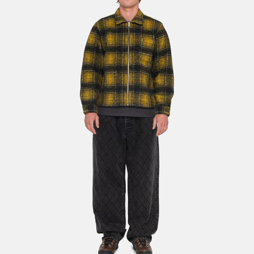 Stussy FW23 WOOL PLAID ZIP SHIRT