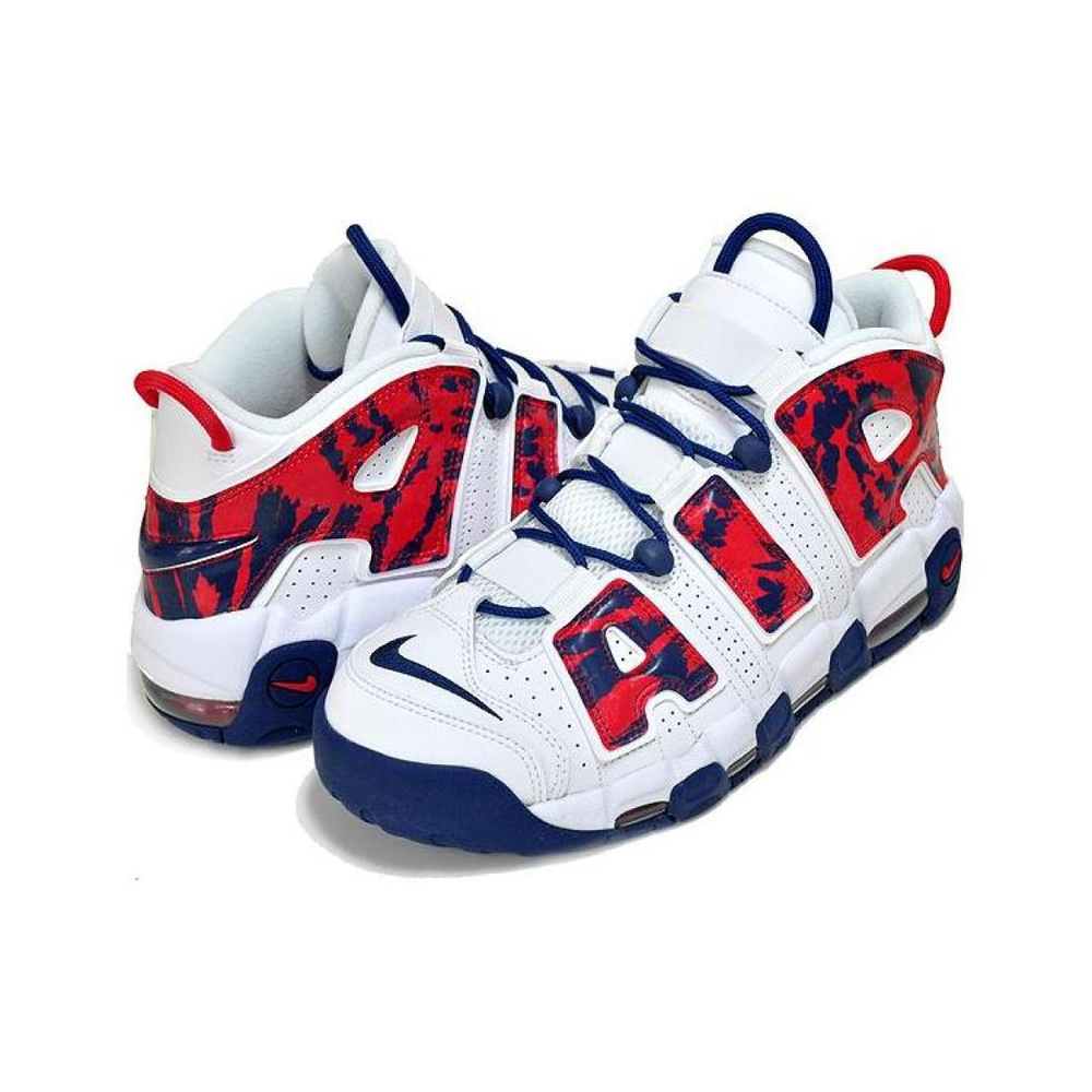 Nike Air More Uptempo red navy camo air