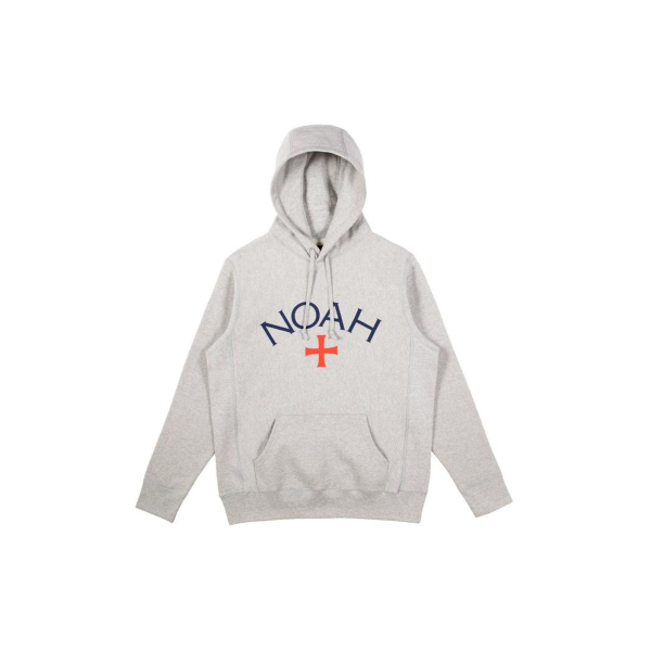 NOAH Core Logo Hoodie Heather Grey