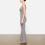 SKIMS SOFT LOUNGE LONG SLIP DRESS /HEATHER GREY/GRAY