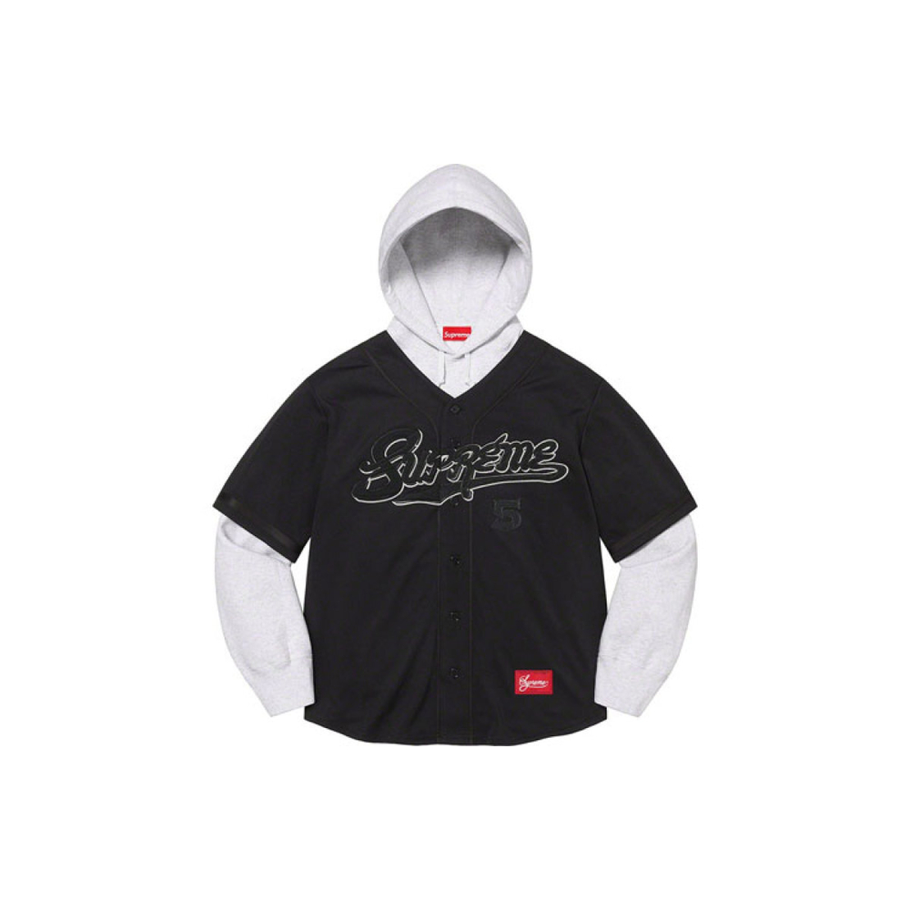 Supreme SS22 Week 16 Baseball Jersey Hooded Sweatshirt
