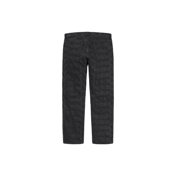 Supreme SS21 Week 10 Frayed Logos Regular Jean Logo
