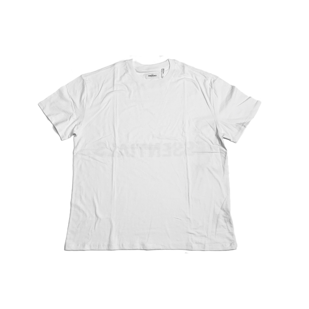 Fear of God Essentials FW19 Boxy Logo T-Shirt White Logo T