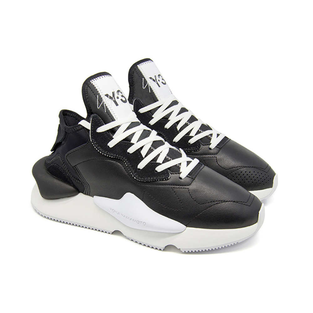 Adidas Y-3 Kaiwa Black White Black Heel