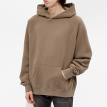 Fear of God Essentials Pull‑Over Hoodie Taupe Logo