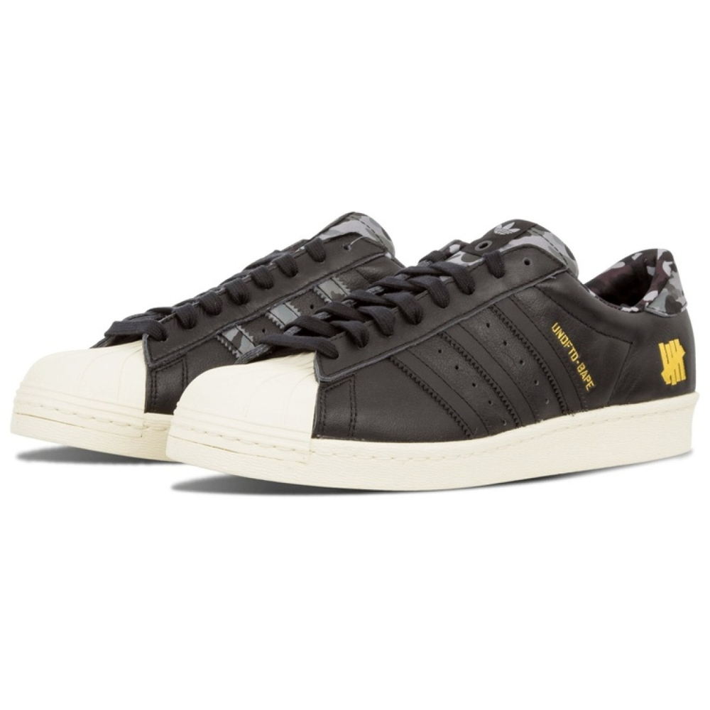 UNDEFEATED x BAPE BLACK x adidas originals Superstar 80s