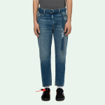 OFF-WHITE SS20 Blue Denim Slim Fit Jeans