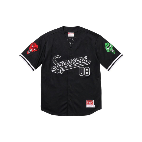 Supreme x Mitchell & Ness FW23 WEEK5 DOWNTOWN HELL BASEBALL JERSEY T