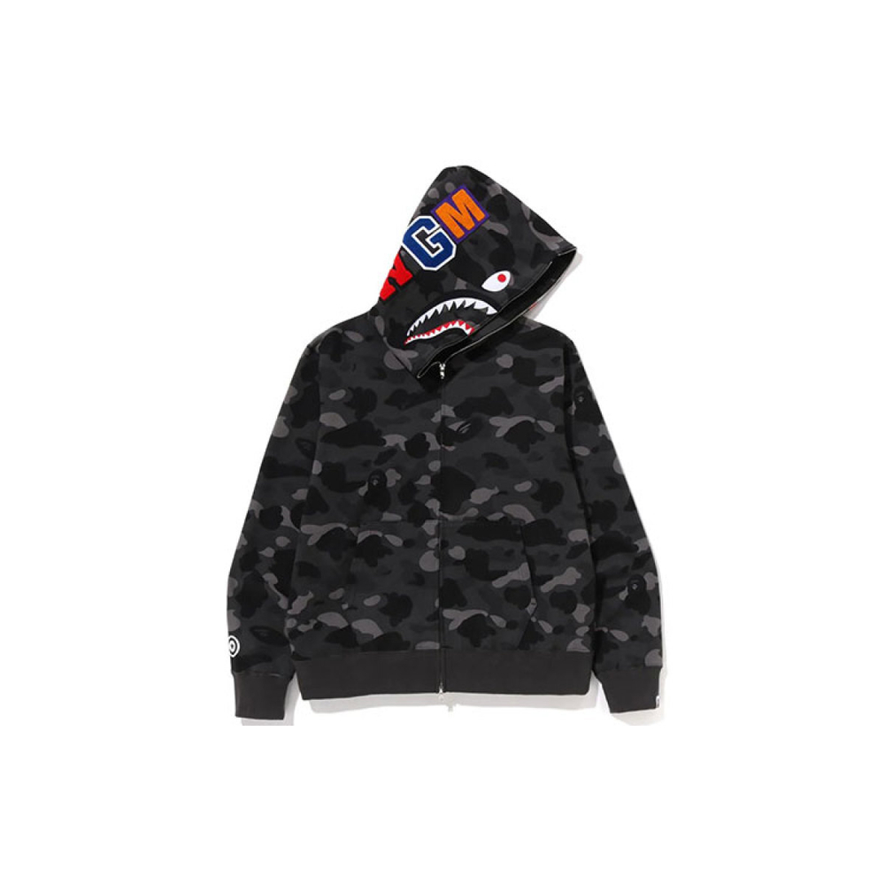 A BATHING APE SS23 Color Camo Shark Full Zip Hoodie
