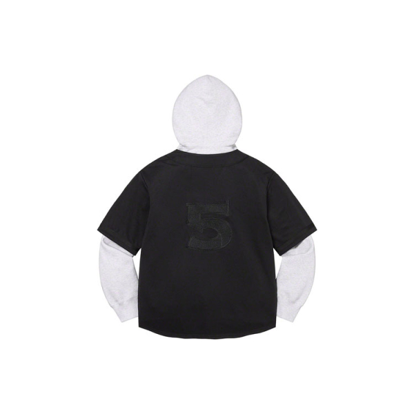 Supreme SS22 Week 16 Baseball Jersey Hooded Sweatshirt