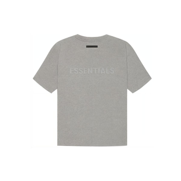 Fear of God Essentials SS21 Short Sleeve Tee Dark Heather Oatmeal Logo T