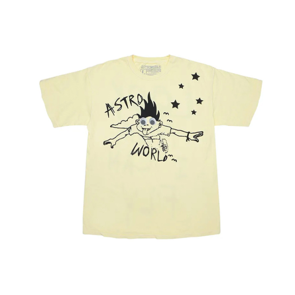 Travis Scott Cactus Jack Look Mom I Can Fly Yellow Tee T