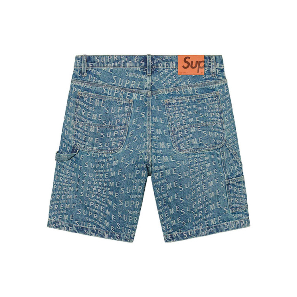 Supreme SS21 Week 18 Warp Jacquard Logos Denim Painter Short