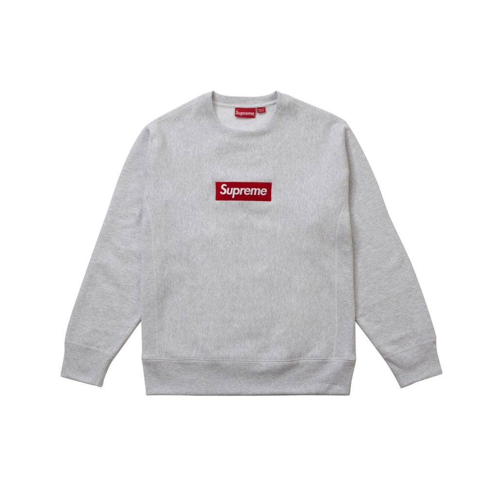 Supreme FW18 Box Logo Crewneck Ash Grey