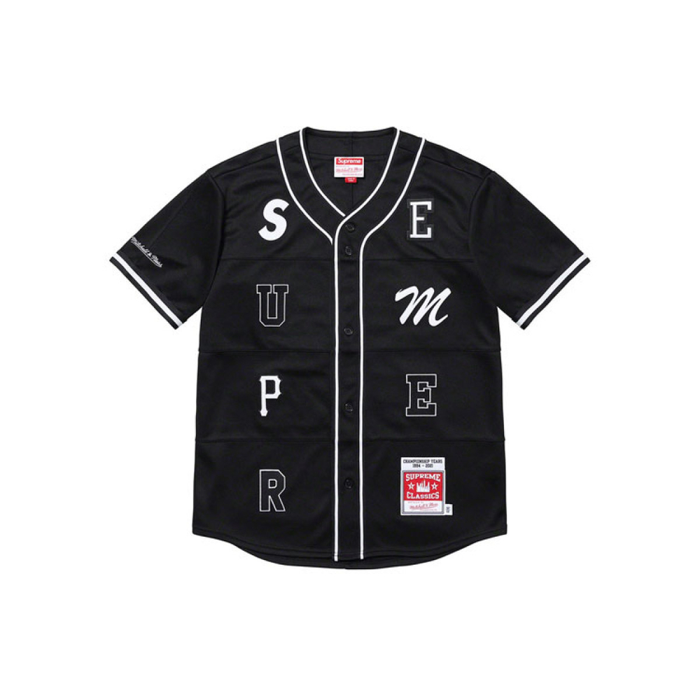Supreme FW21 Week 12 x Mitchell & Ness Patchwork Baseball Jersey V