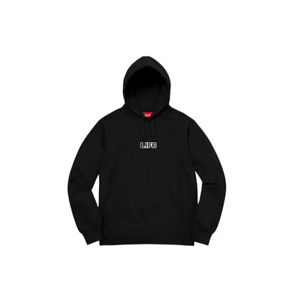Supreme SS19 Gilbert & George/Supreme LIFE Hooded Sweatshirt Black
