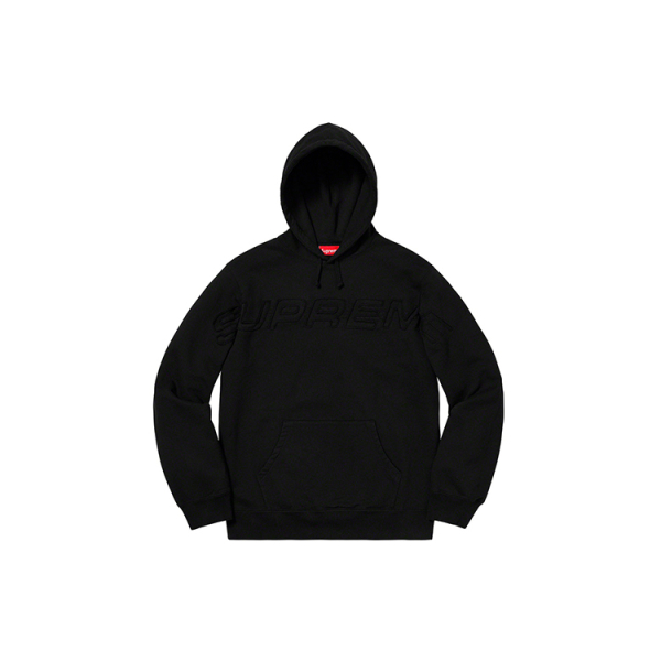 Supreme SS19 Set In Logo Hooded Sweatshirt Black Logo