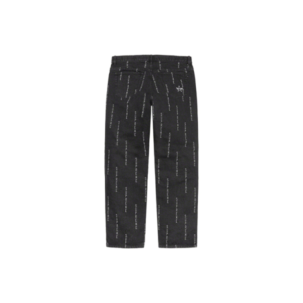 Supreme FW20 Week 15 Logo Stripe Jacquard Regular Jean