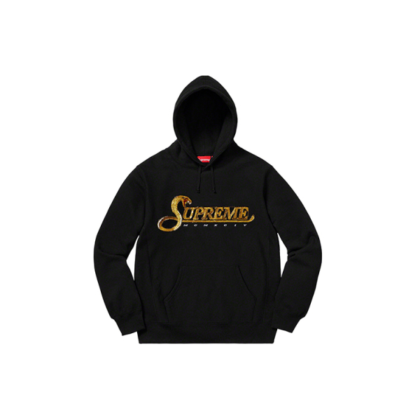 Supreme FW19 Week 8 Sequin Viper Hooded Sweatshirt