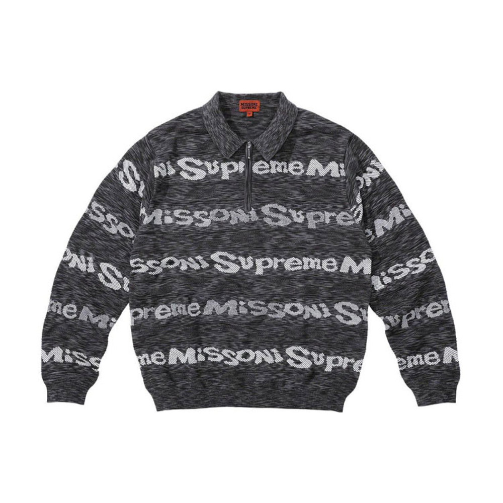 Supreme FW21 Week 13 x MISSONI FW21 Zip L/S Polo Logo Polo