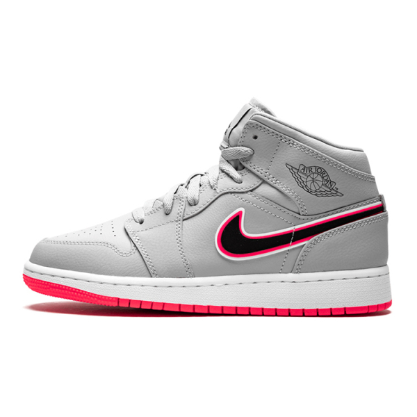 Jordan Air Jordan 1 Mid Wolf Grey Racer Pink Black