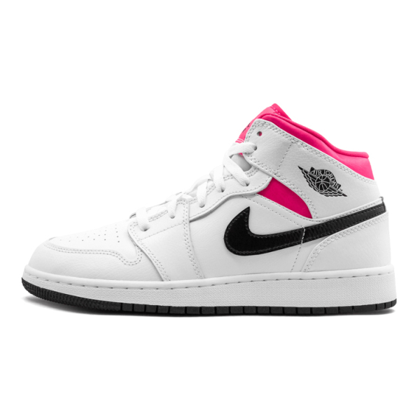 Jordan Air Jordan 1 Mid White Black Hyper Pink