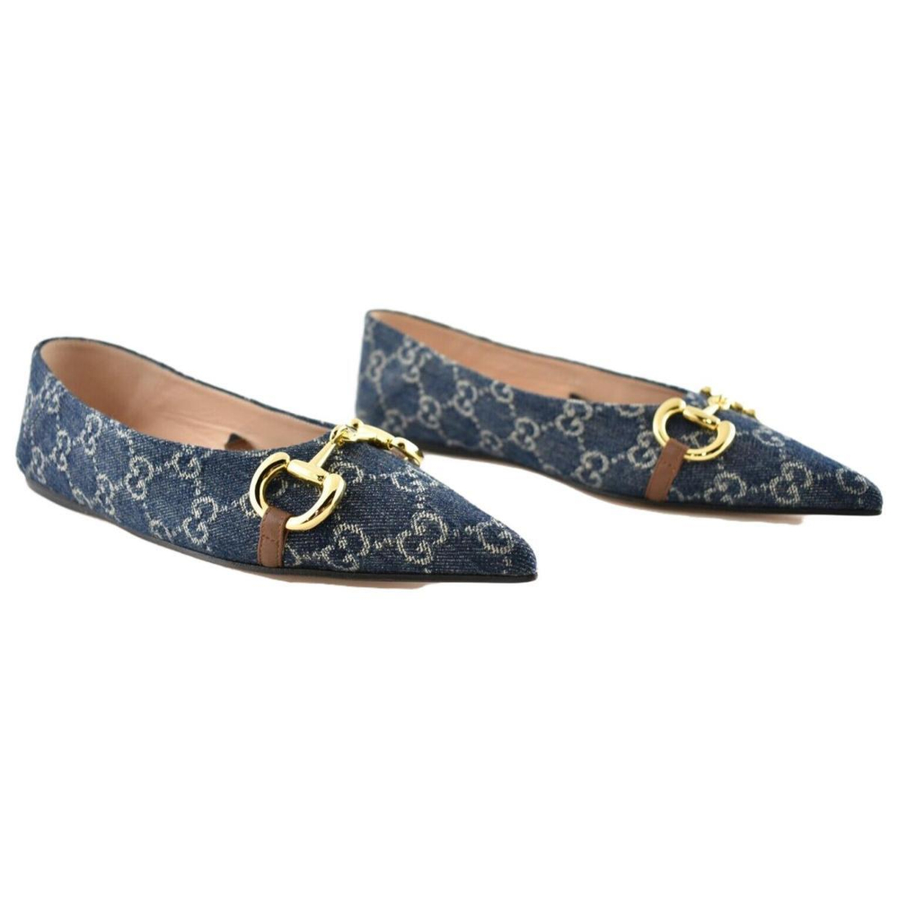 GUCCI Ballet Flat With Horsebit GG