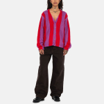 Stussy FW23 STRIPE BRUSHED CARDIGAN