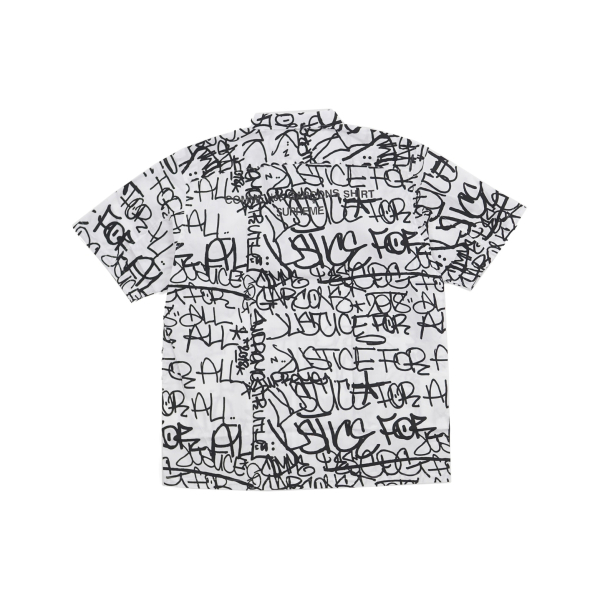 Supreme FW18 x Comme des Garcons SHIRT Graphic S/S Shirt White