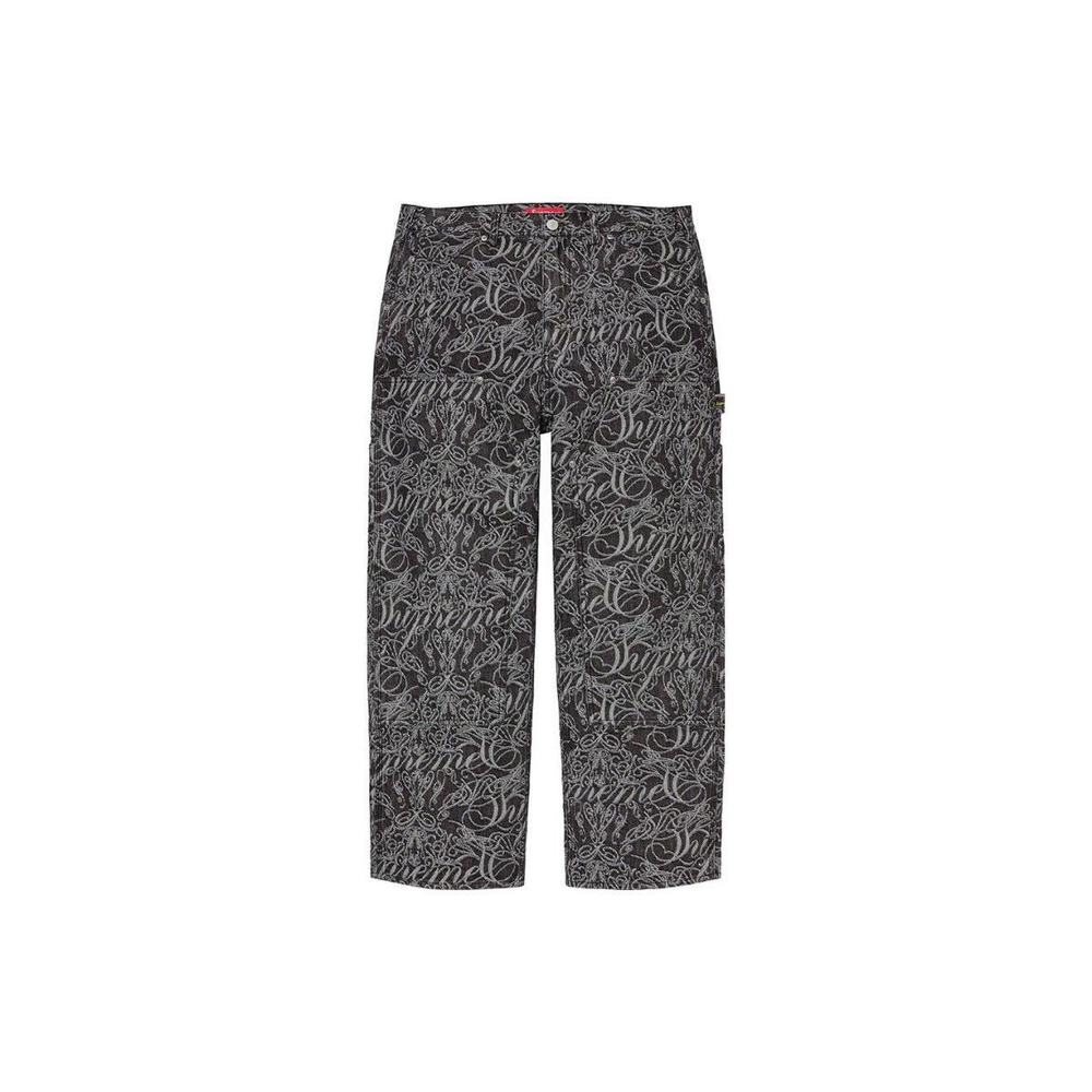 Supreme FW22 Week 10 Script Jacquard Double Knee Denim Painter Pant