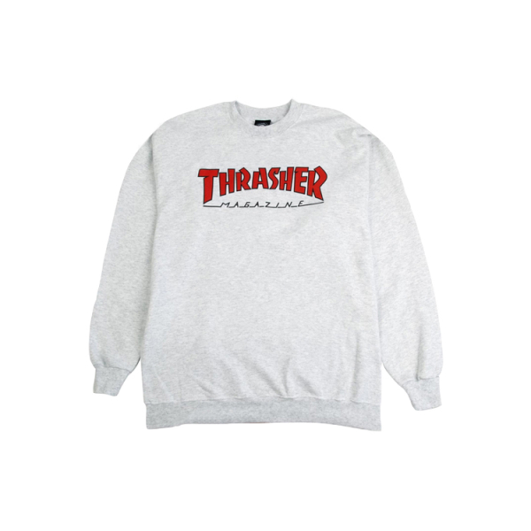 Thrasher Outlined Crew Sweater Ash Gray