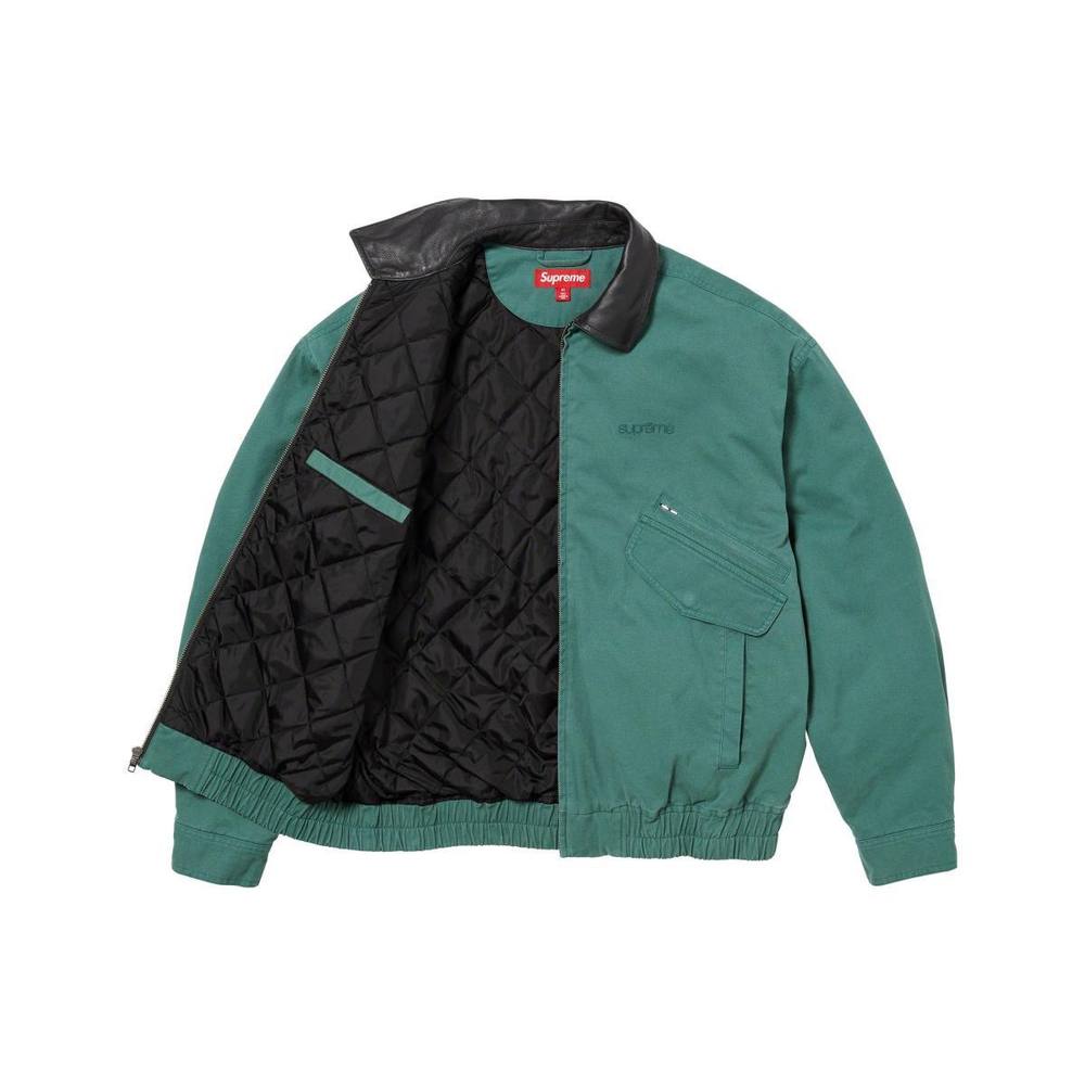 Supreme FW23 WEEK1 LEATHER COLLAR UTILITY JACKET