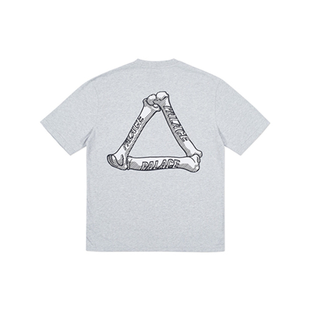 PALACE Bones T-Shirt Grey Marl Logo T