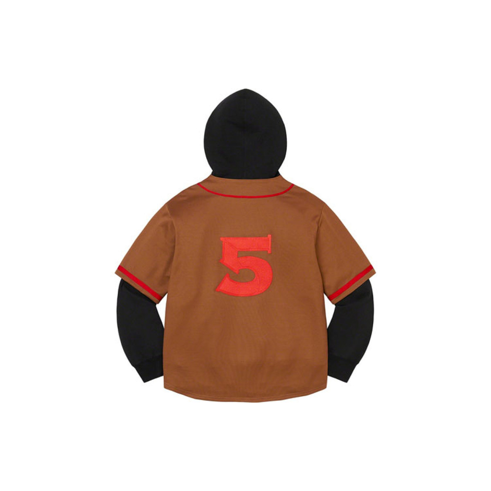 Supreme SS22 Week 16 Baseball Jersey Hooded Sweatshirt