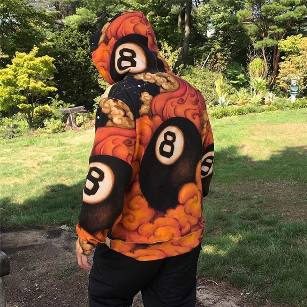 Supreme FW19 Week 1 Martin Wong 8-Ball Hooded Sweatshirt