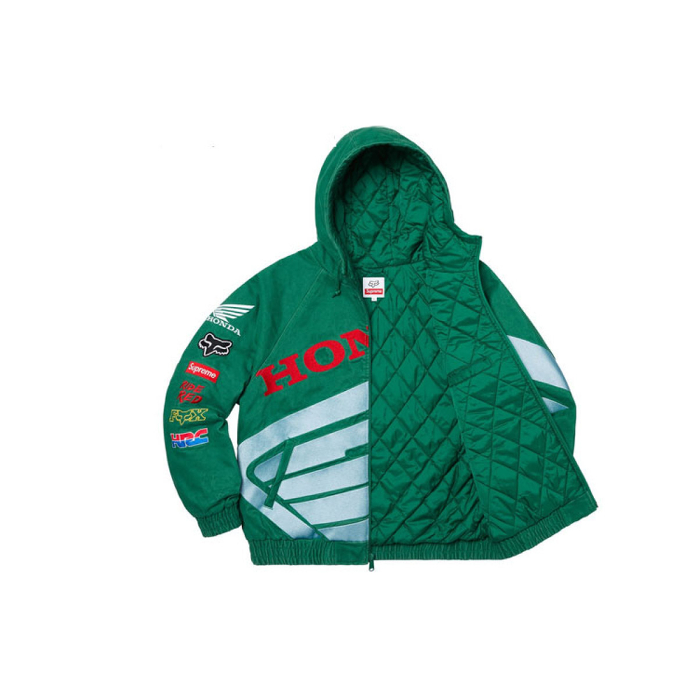 Supreme FW19 Week 6 x Honda x Fox Racing Puffy Zip Up Work Jacket