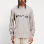 Fear of God Essentials Long FW20 Sleeve Tee Dark Heather Oatmeal T