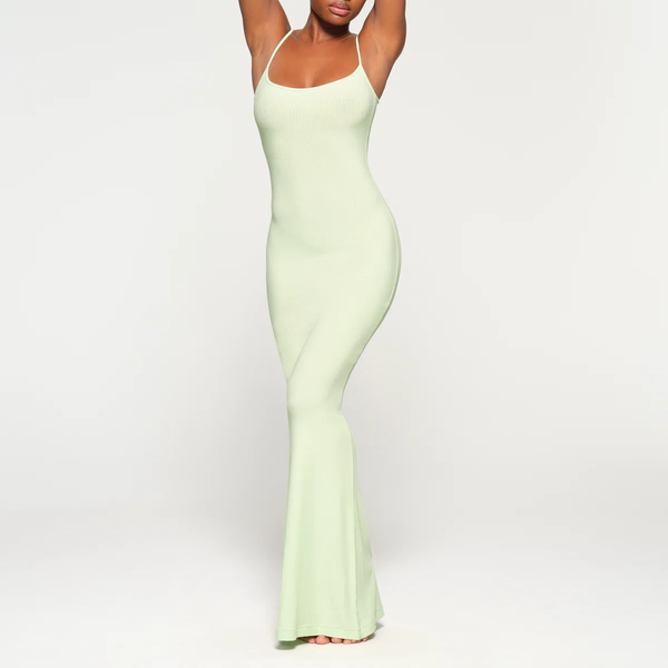 SKIMS SOFT LOUNGE LONG SLIP DRESS /HONEYDEW
