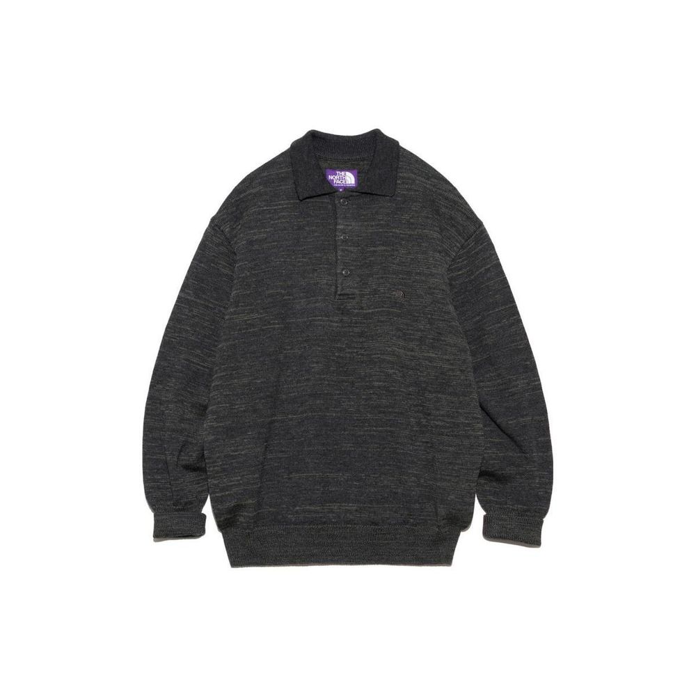 THE NORTH FACE PURPLE LABEL Merino Field Striped Polo Sweater Polo