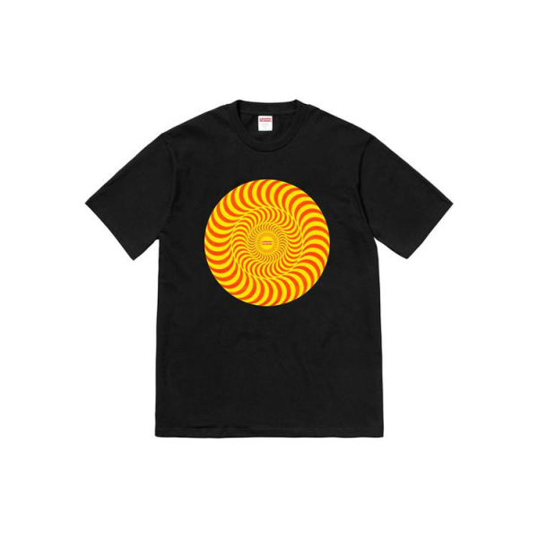 Supreme SS18 Spitfire Classic Swirl T-Shirt Black T