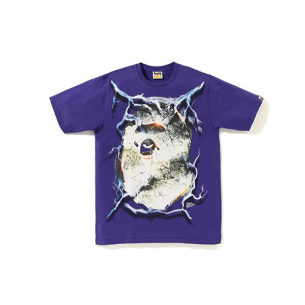 A BATHING APE Bape avy Metal Tee purple T