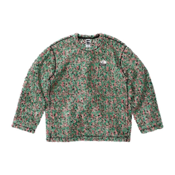 Supreme SS23 x The North Face HIGH PILE FLEECE L/S TOP Logo
