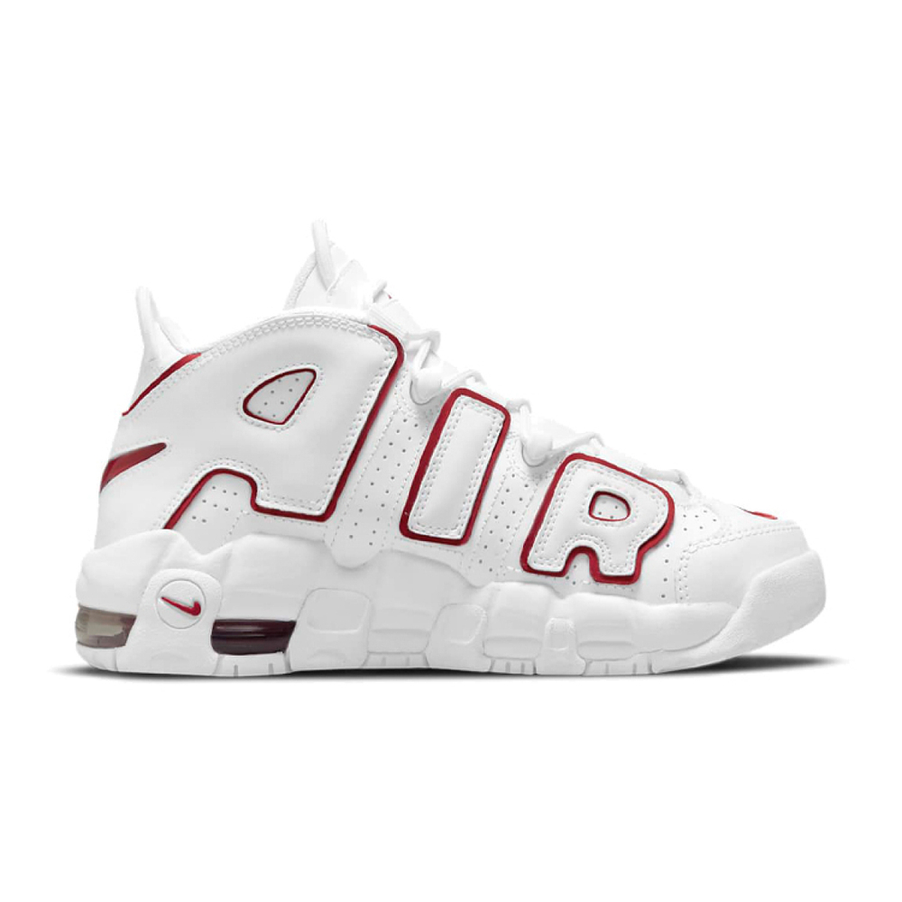 Nike Air More Uptempo "White Varsity Red Outline" 2021
