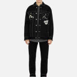EVISU Multi-Pocket Loose Fit Denim Shirt Jacket