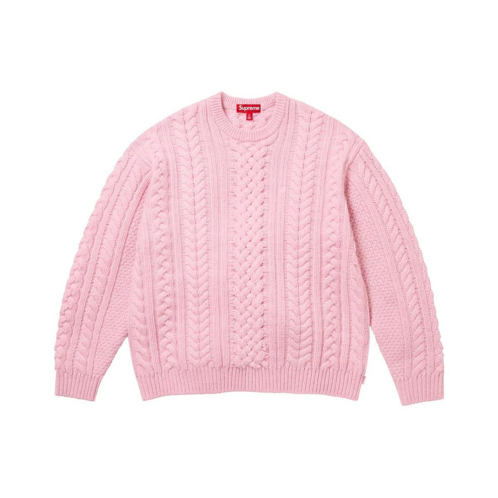 Supreme FW23 WEEK15 APPLIQUÉ CABLE KNIT SWEATER