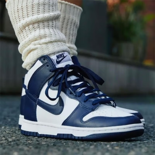 Nike Dunk High Navy Whit