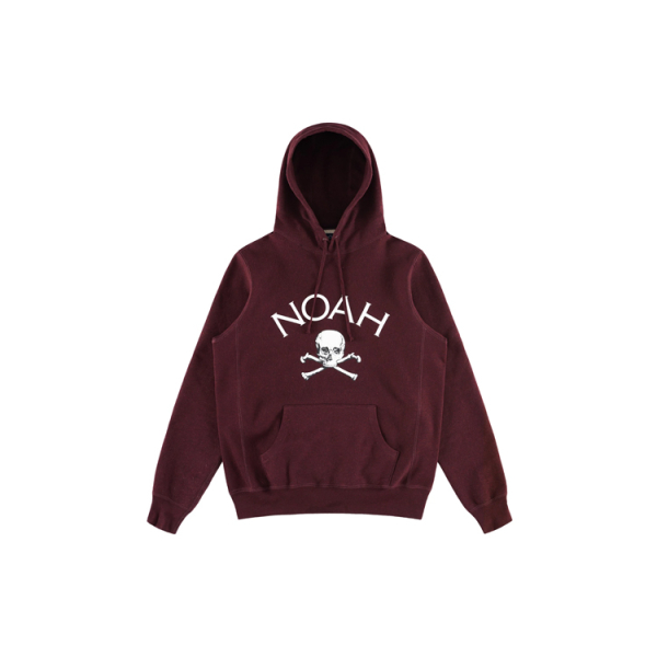 NOAH Nyc Jolly Roger Hoodie Burgundy Heather