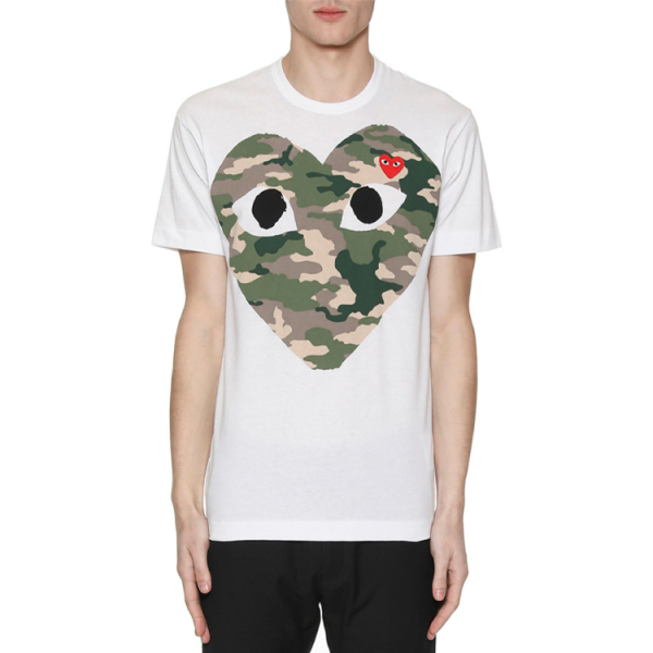 CDG Play Camouflage Heart T-Shirt T