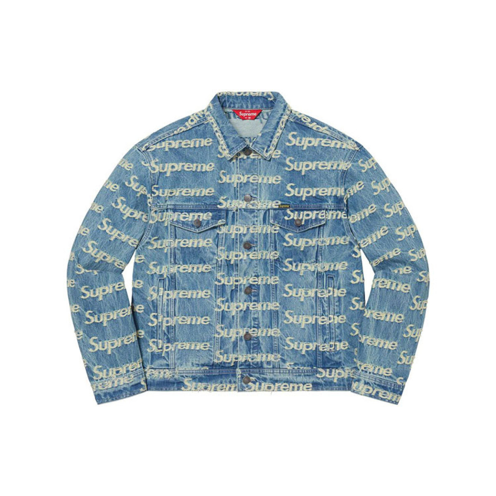Supreme Week 10 Frayed Logos Denim Trucker Jacket Logo